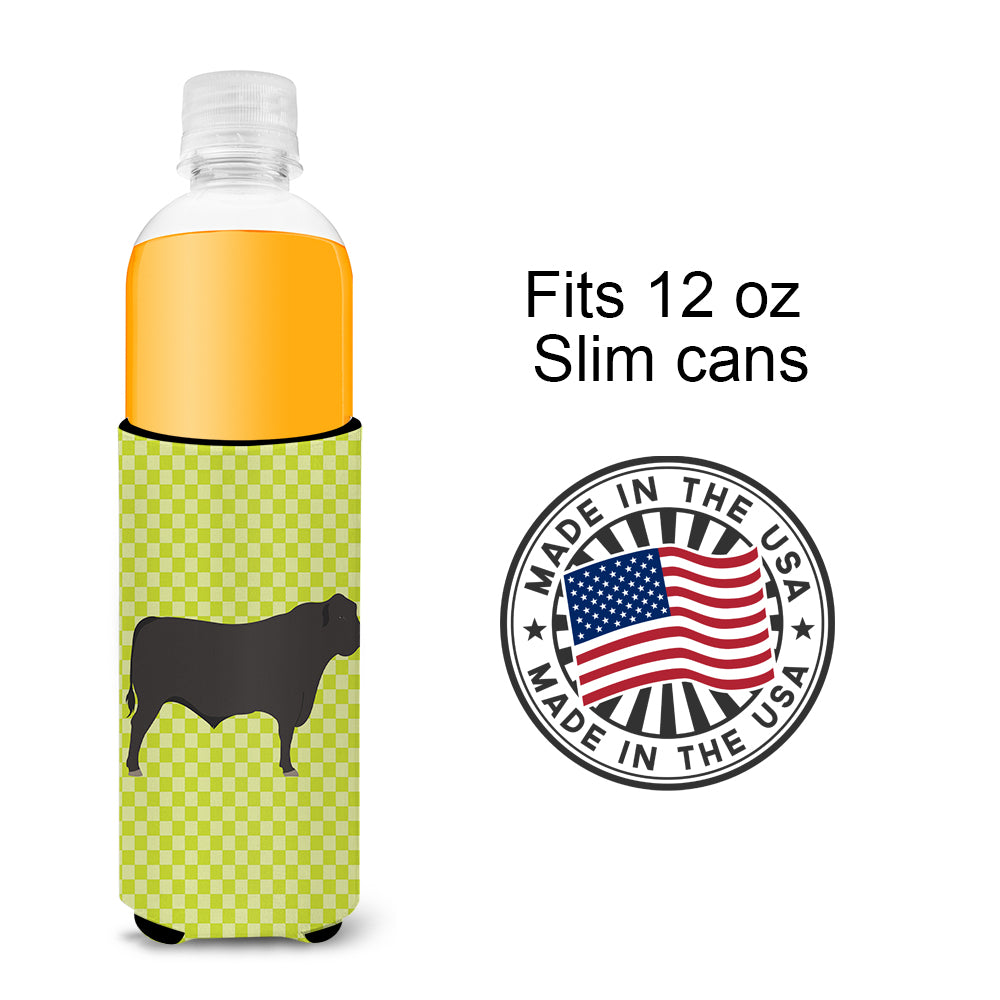 Black Angus Cow Green  Ultra Hugger for slim cans  the-store.com.