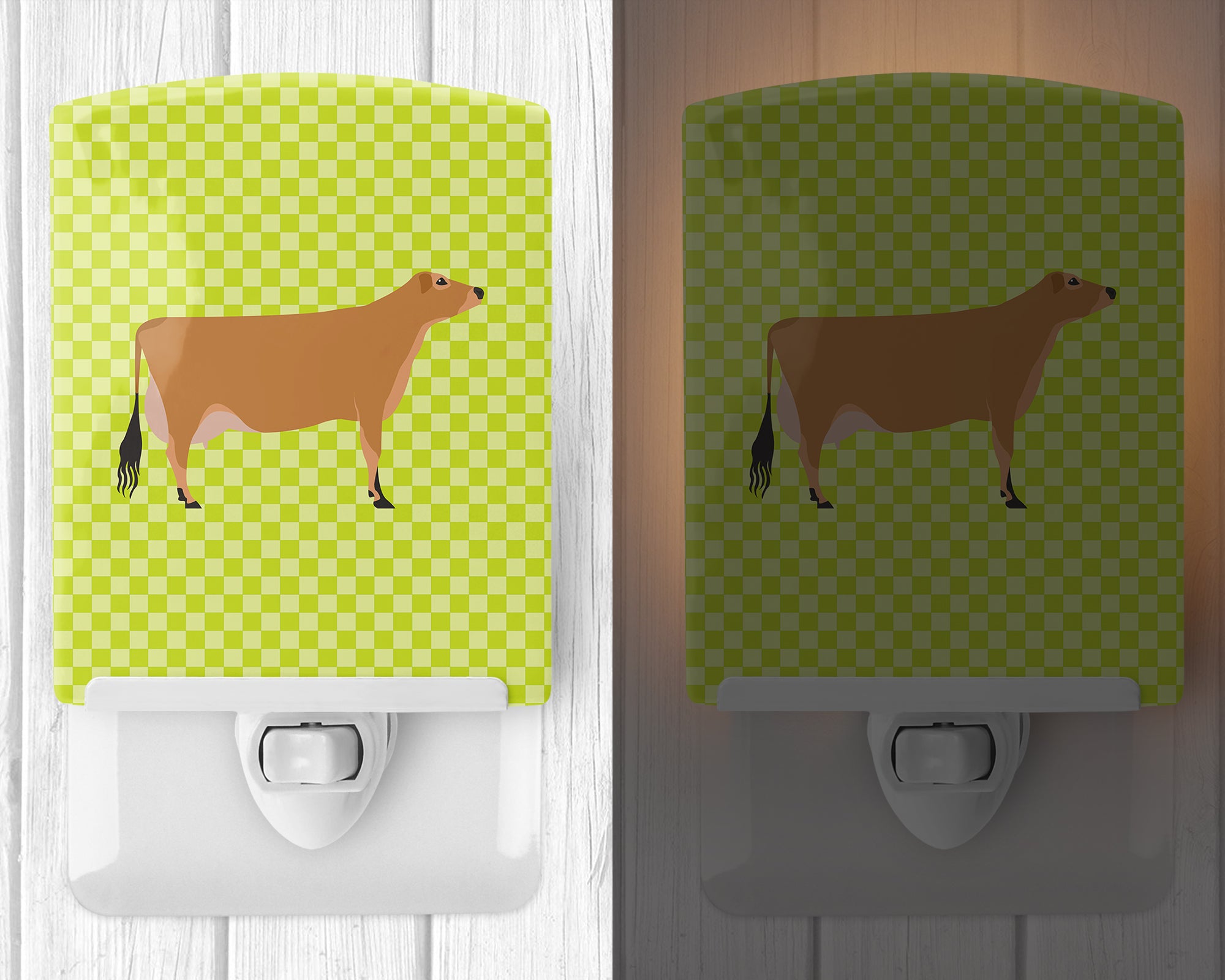 Jersey Cow Green Ceramic Night Light BB7655CNL - the-store.com