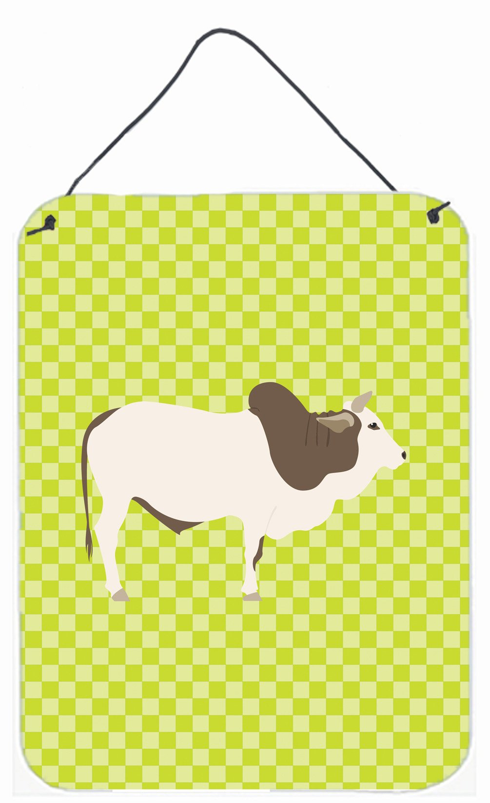 Malvi Cow Green Wall or Door Hanging Prints BB7656DS1216 by Caroline's Treasures