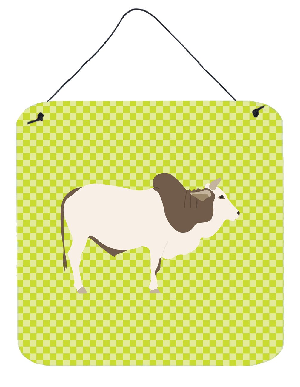 Malvi Cow Green Wall or Door Hanging Prints BB7656DS66 by Caroline's Treasures