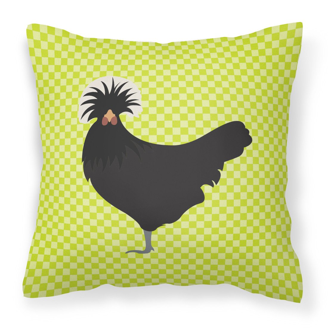 Polish Poland Chicken Green Fabric Decorative Pillow BB7660PW1818 by Caroline's Treasures