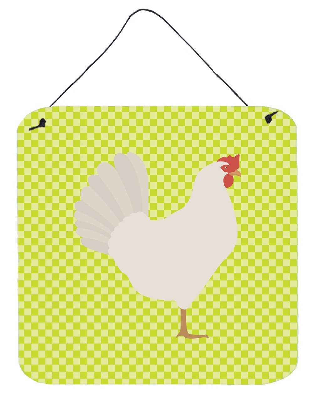 Leghorn Chicken Green Wall or Door Hanging Prints BB7666DS66 by Caroline&#39;s Treasures