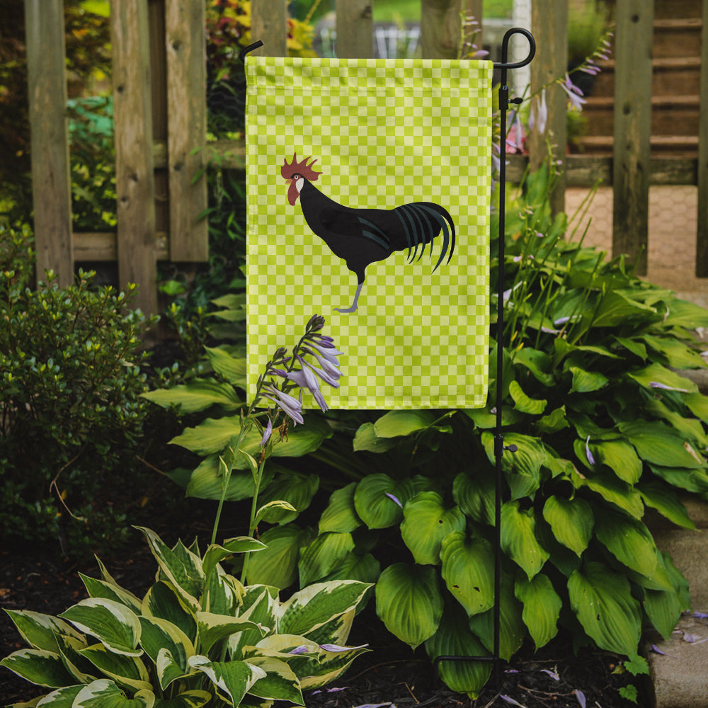 Minorca Ctalalan Chicken Green Flag Garden Size  the-store.com.