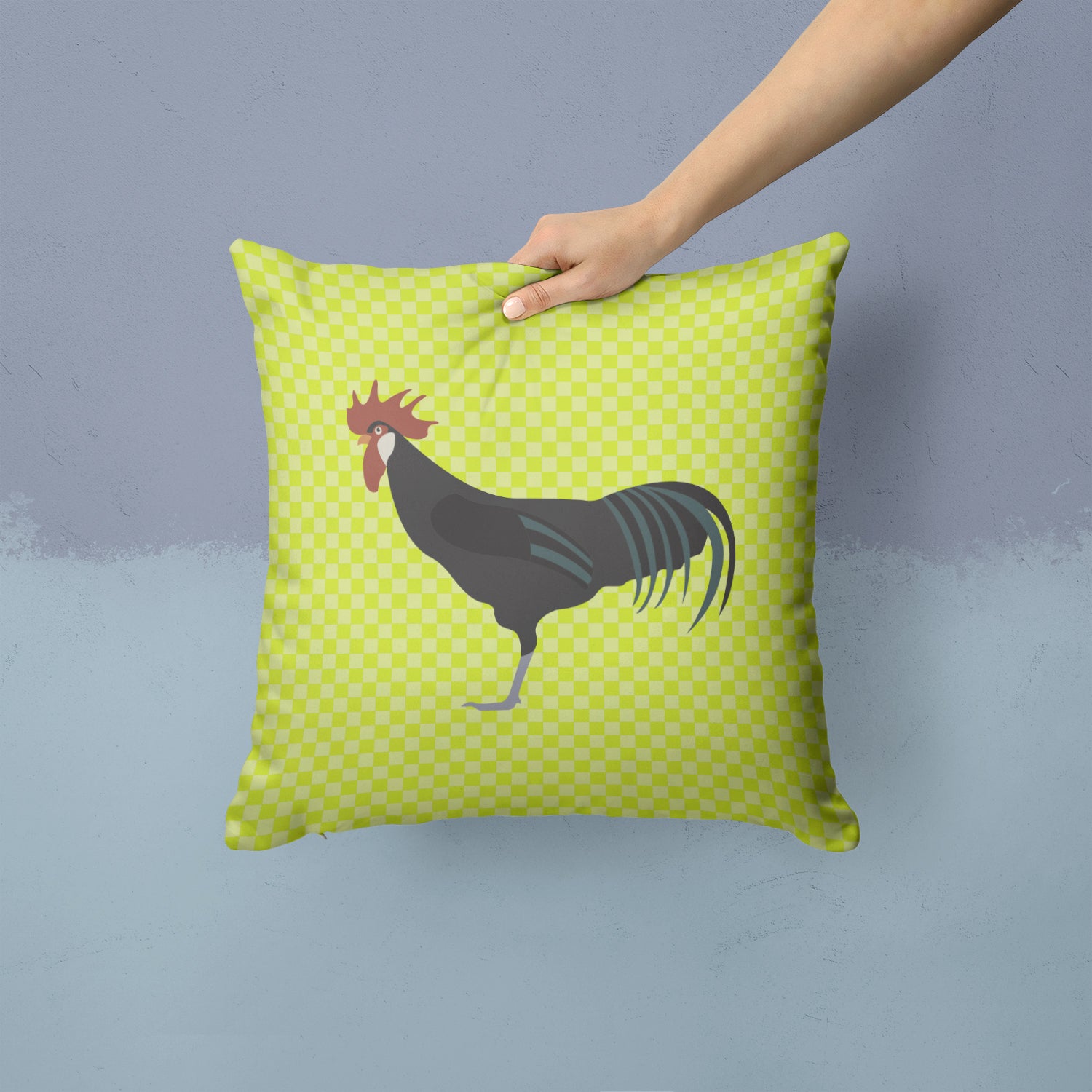 Minorca Ctalalan Chicken Green Fabric Decorative Pillow BB7667PW1414 - the-store.com