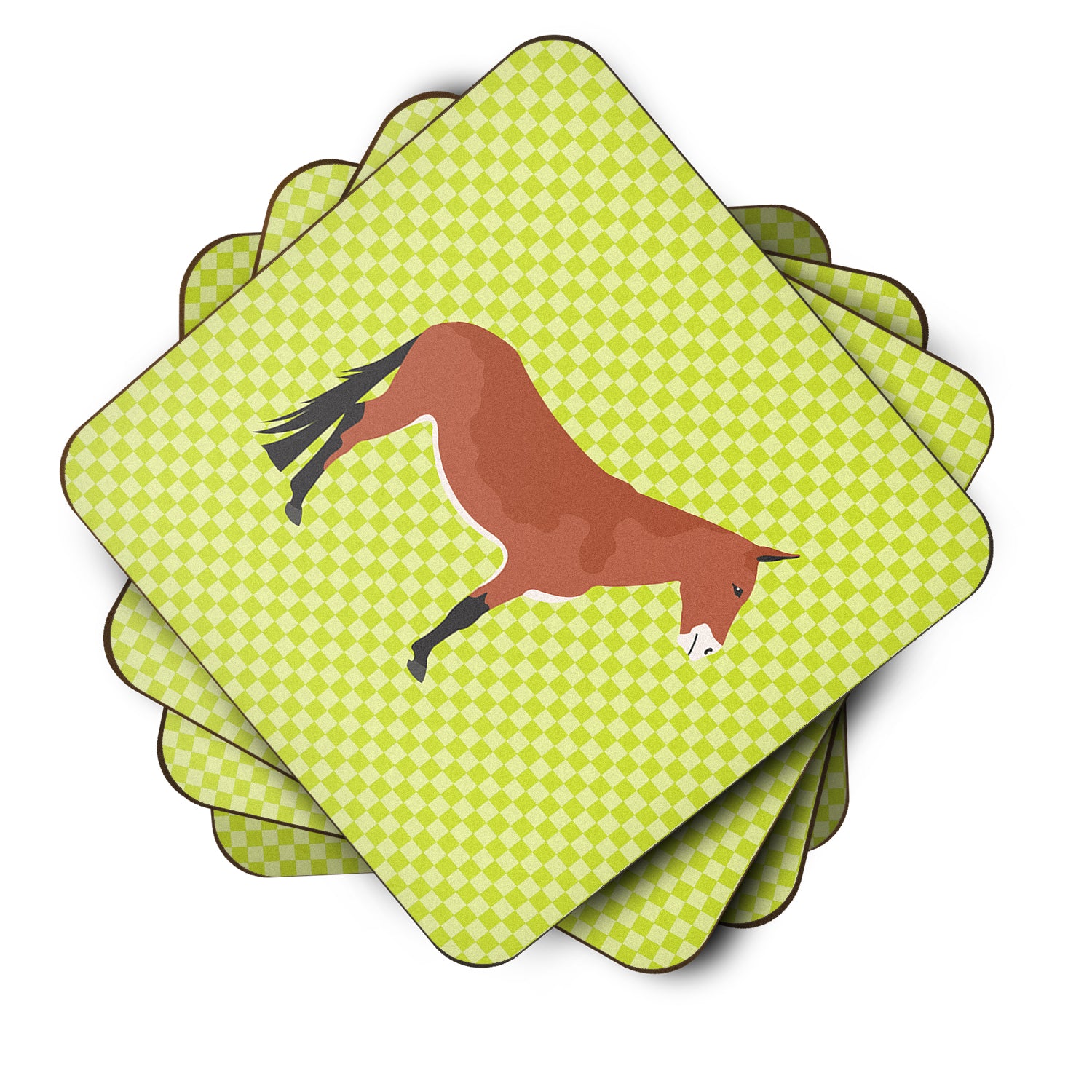 Mule Green Foam Coaster Set of 4 BB7671FC - the-store.com