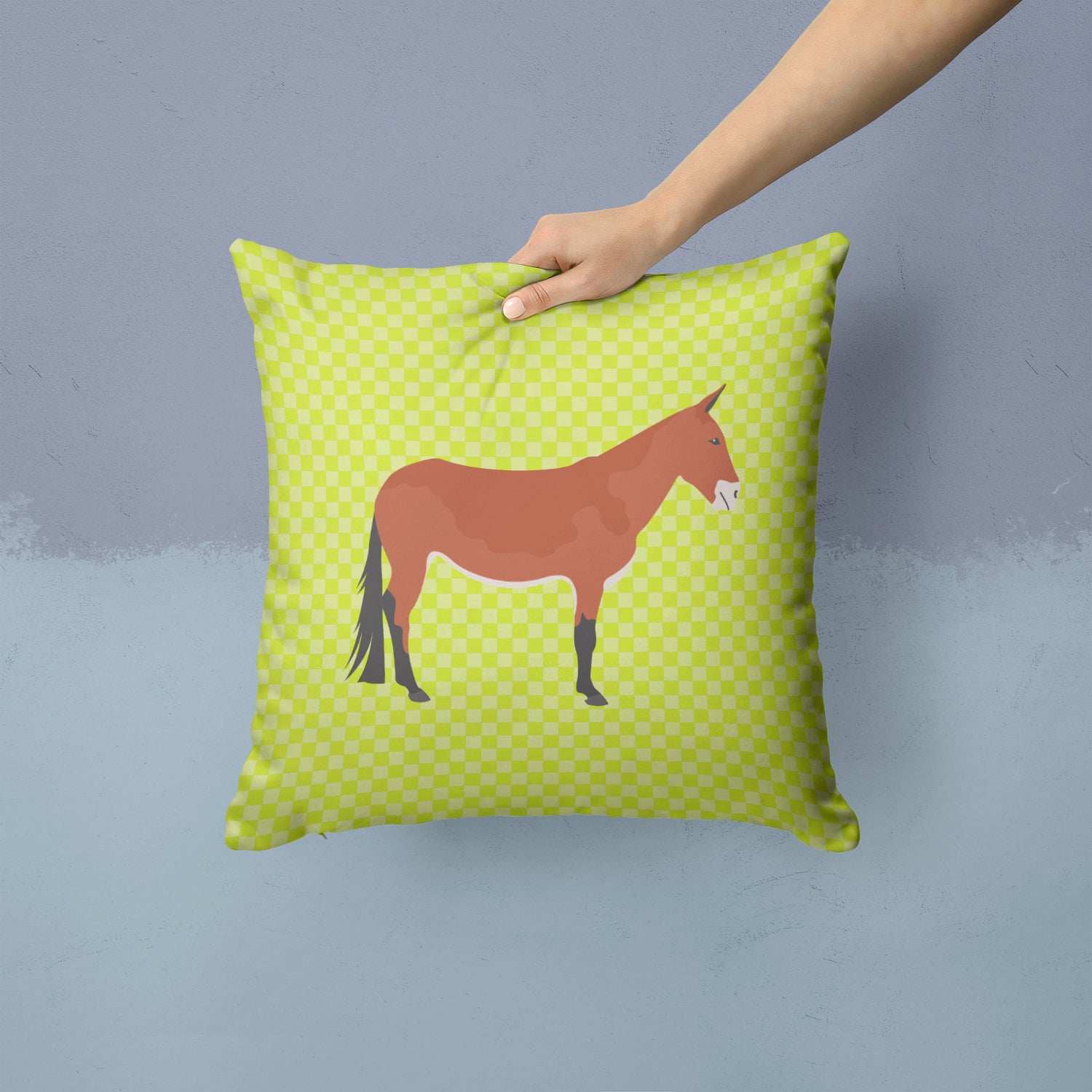 Mule Green Fabric Decorative Pillow BB7671PW1414 - the-store.com