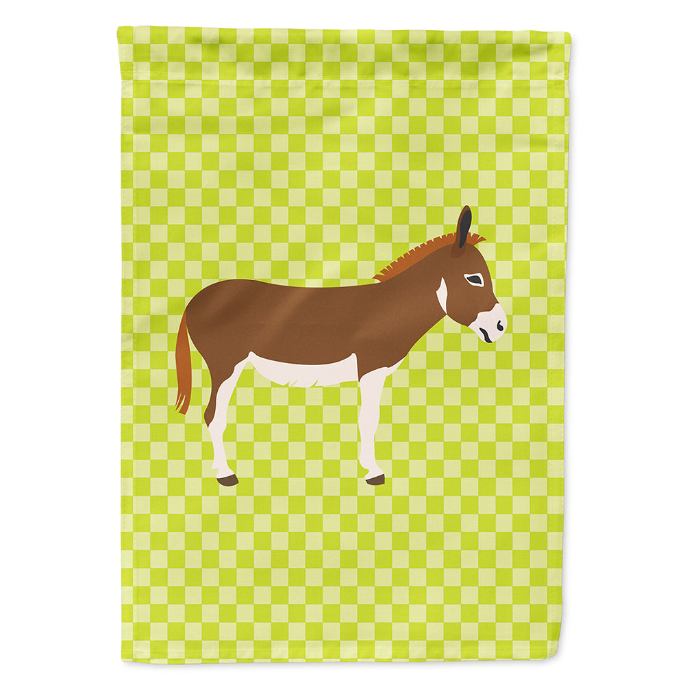 Miniature Mediterranian Donkey Green Flag Canvas House Size BB7673CHF  the-store.com.