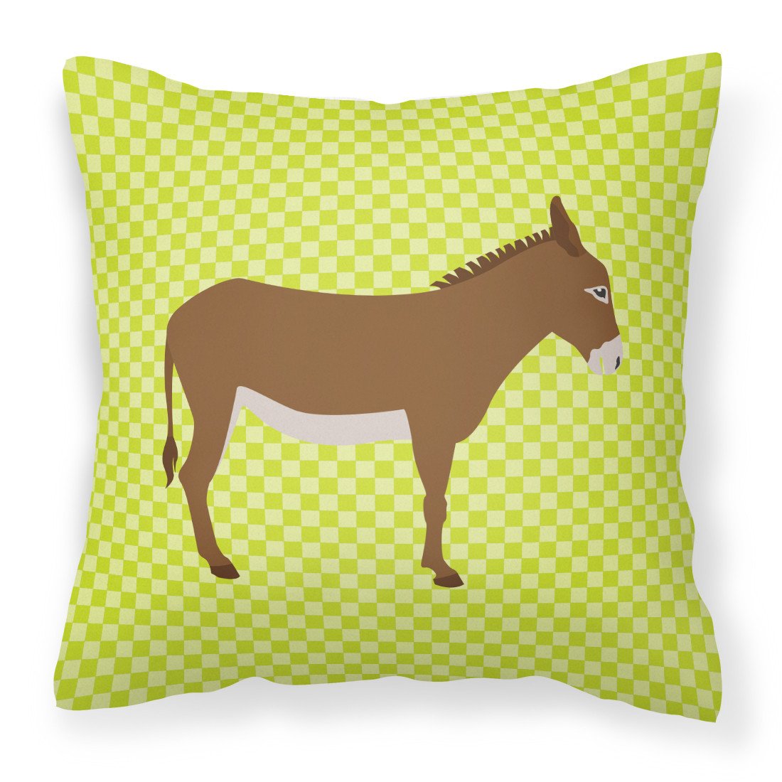 Cotentin Donkey Green Fabric Decorative Pillow BB7675PW1818 by Caroline's Treasures