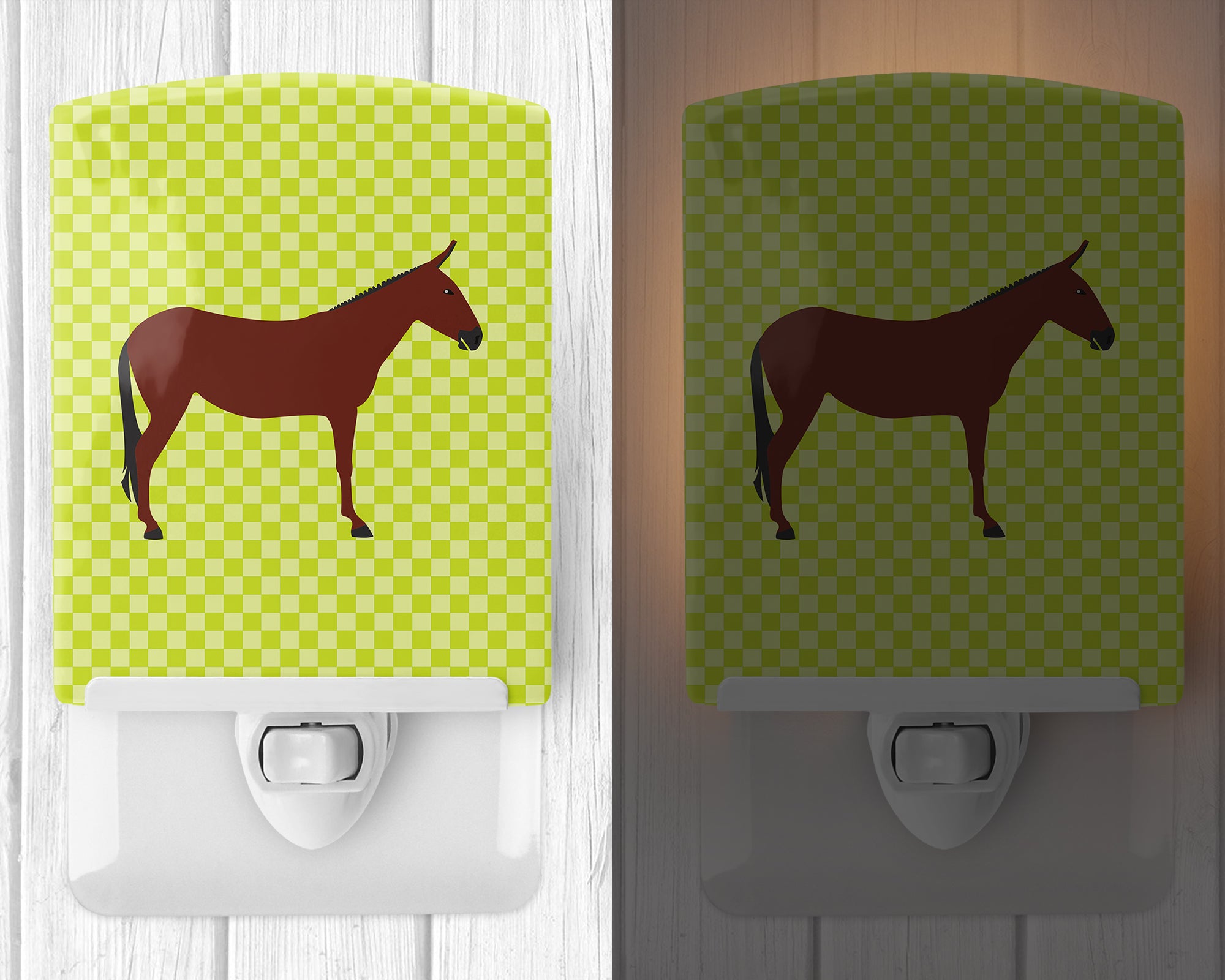 Hinny Horse Donkey Green Ceramic Night Light BB7676CNL - the-store.com