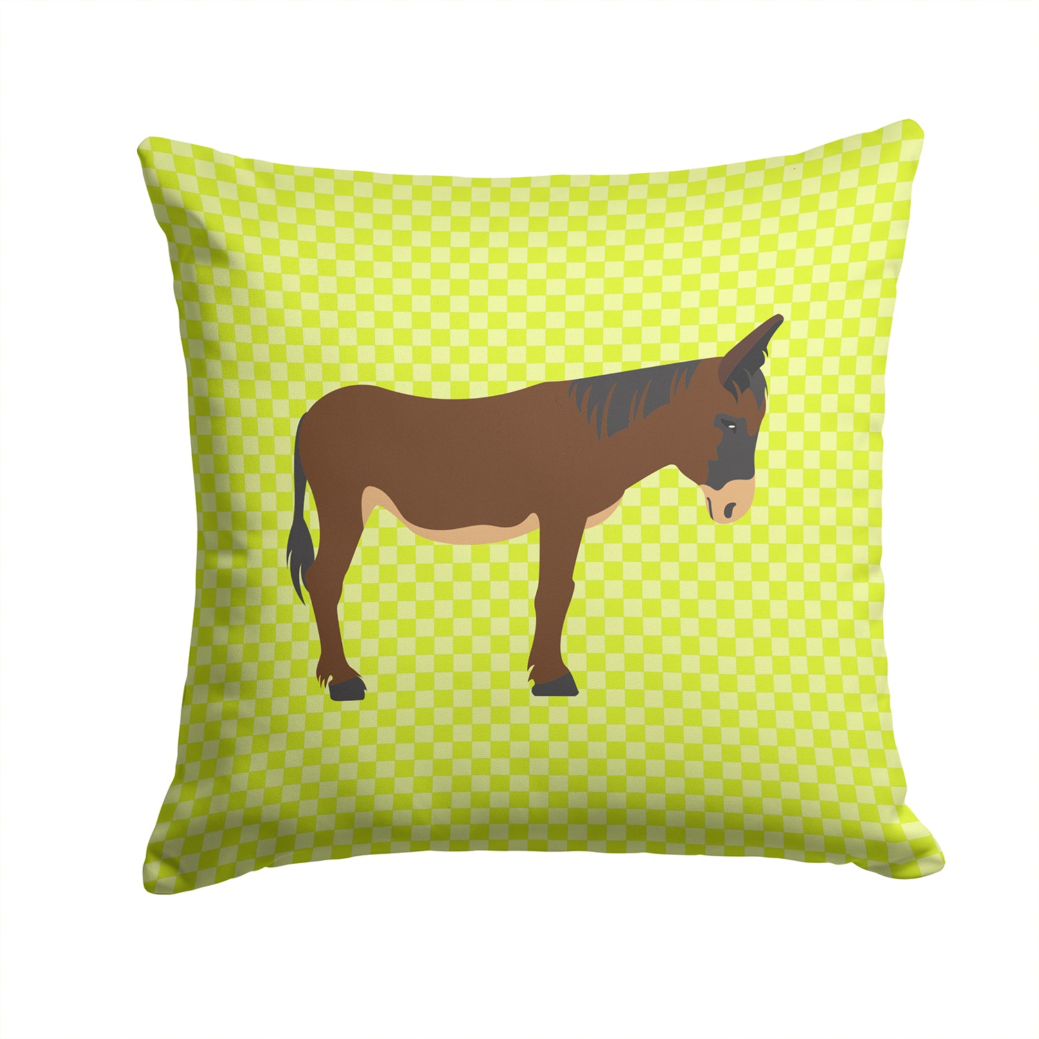 Zamorano-Leones Donkey Green Fabric Decorative Pillow BB7679PW1414 - the-store.com