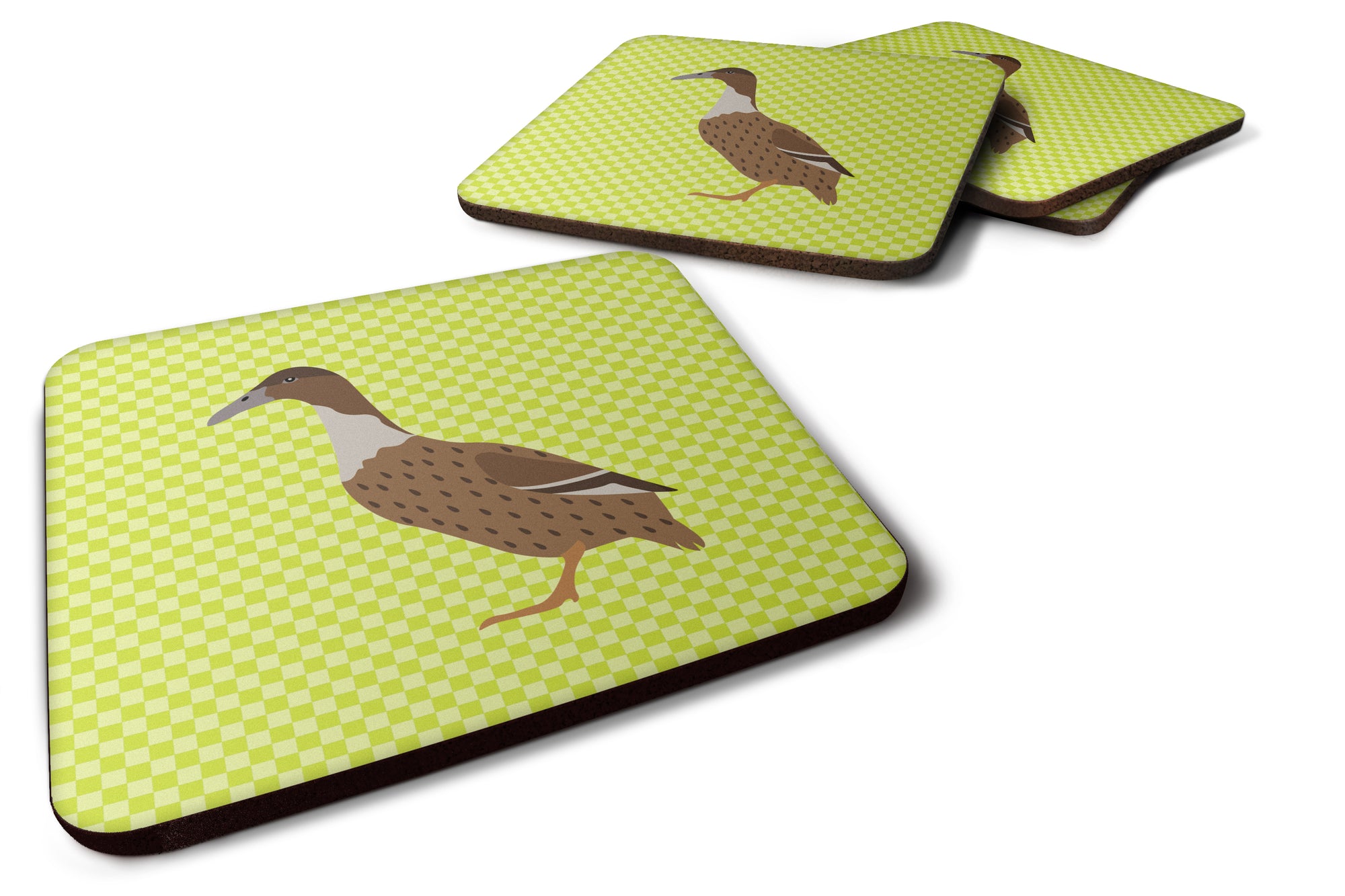 Dutch Hook Bill Duck Green Foam Coaster Set of 4 BB7687FC - the-store.com