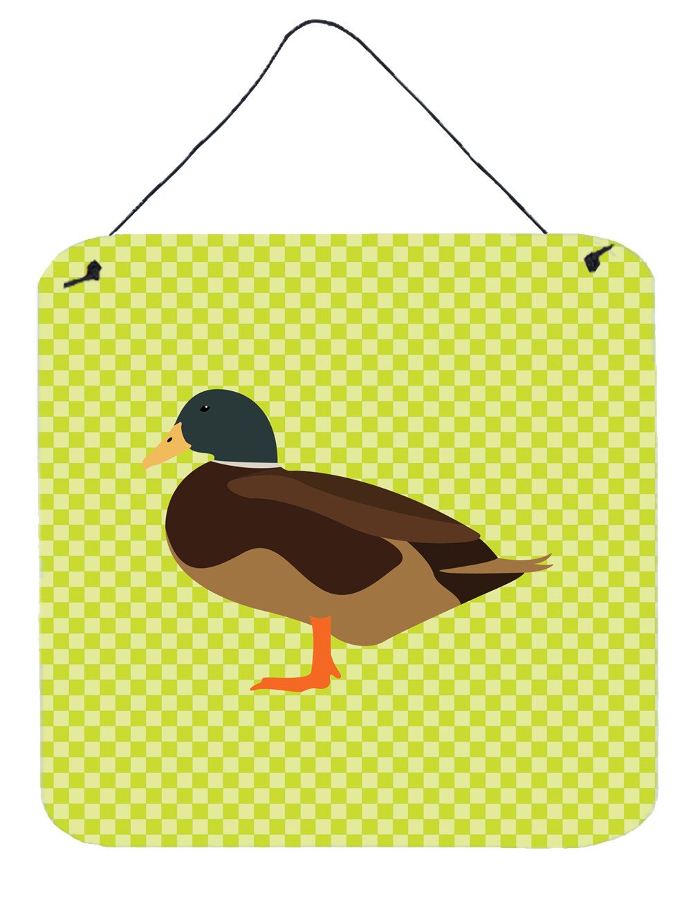 Silver Bantam Duck Green Wall or Door Hanging Prints BB7693DS66 by Caroline's Treasures