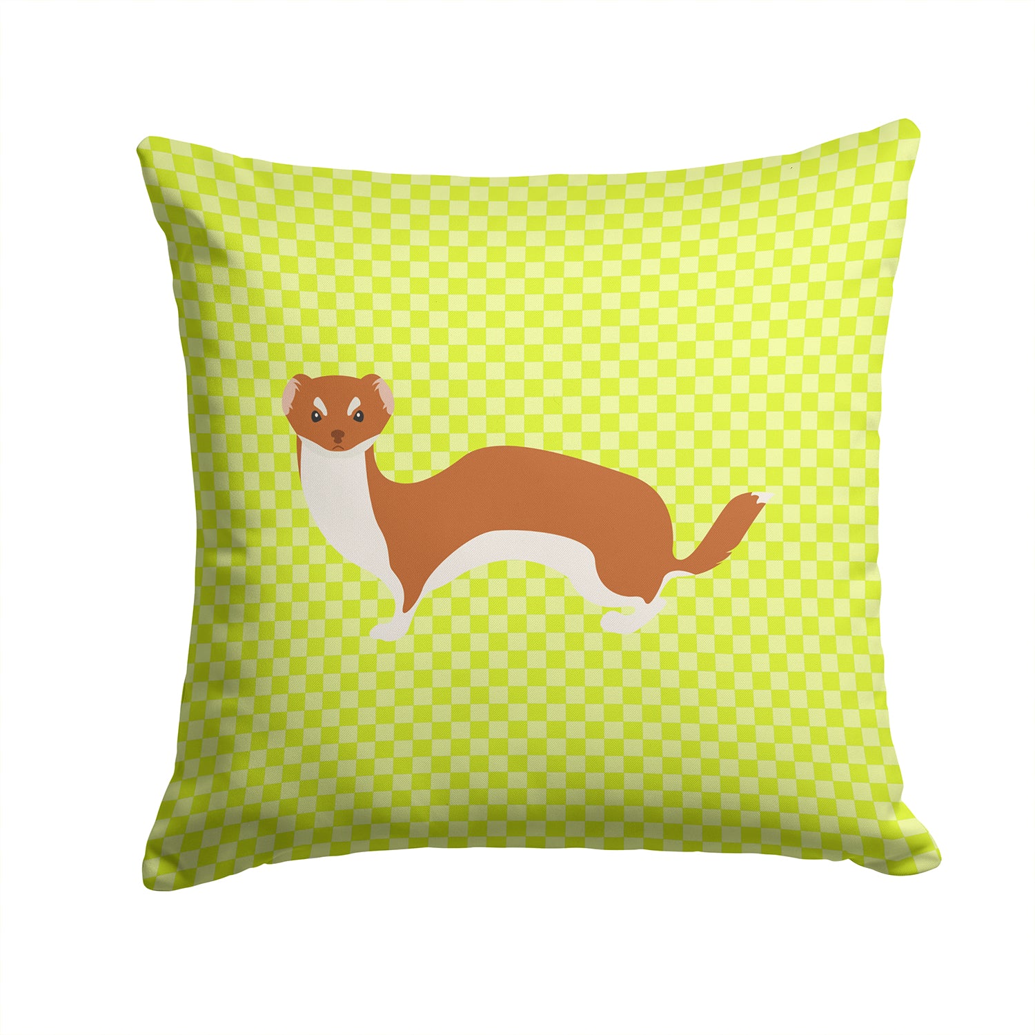 Weasel Green Fabric Decorative Pillow BB7696PW1414 - the-store.com