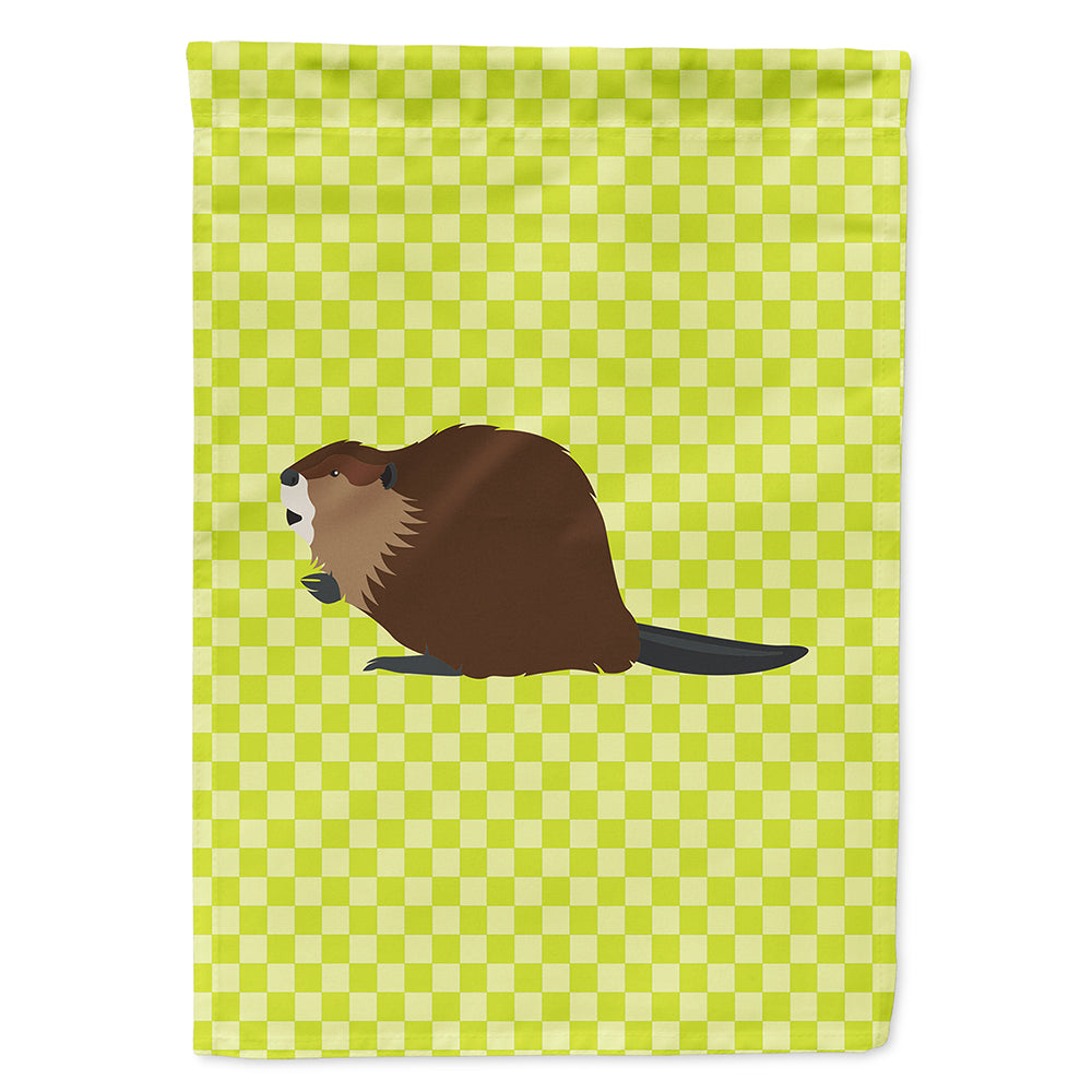 Eurasian Beaver Green Flag Canvas House Size BB7699CHF  the-store.com.