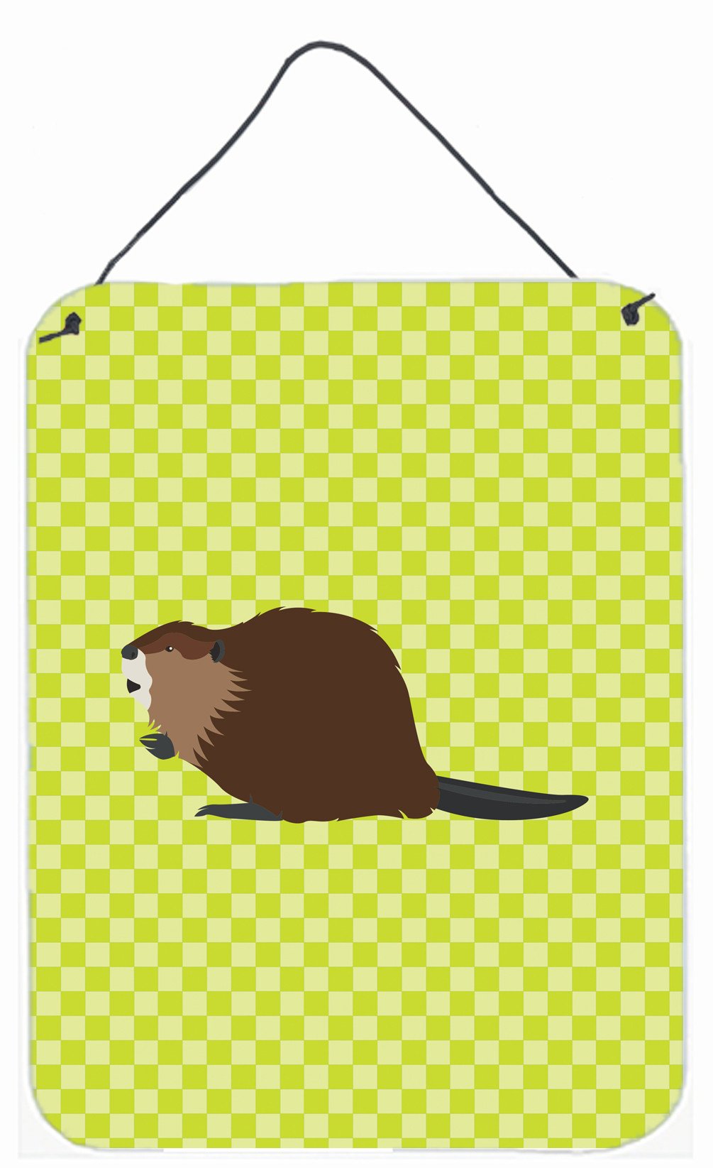 Eurasian Beaver Green Wall or Door Hanging Prints BB7699DS1216 by Caroline's Treasures