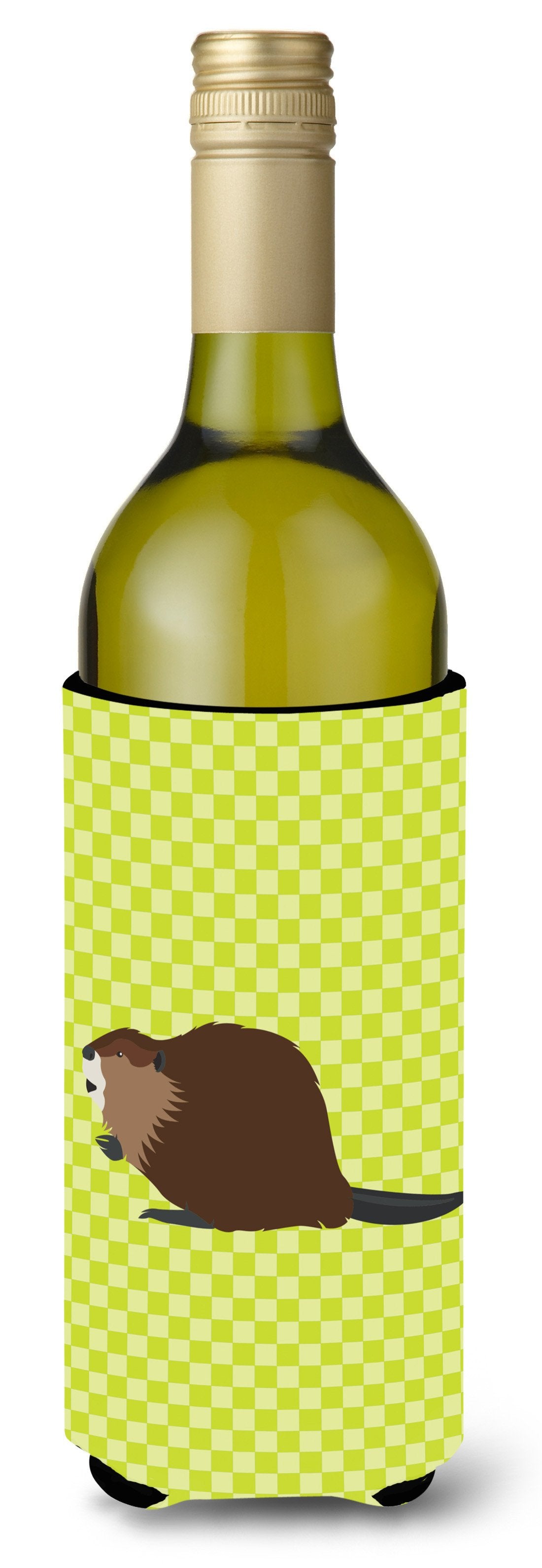 Eurasian Beaver Green Wine Bottle Beverge Insulator Hugger BB7699LITERK by Caroline&#39;s Treasures