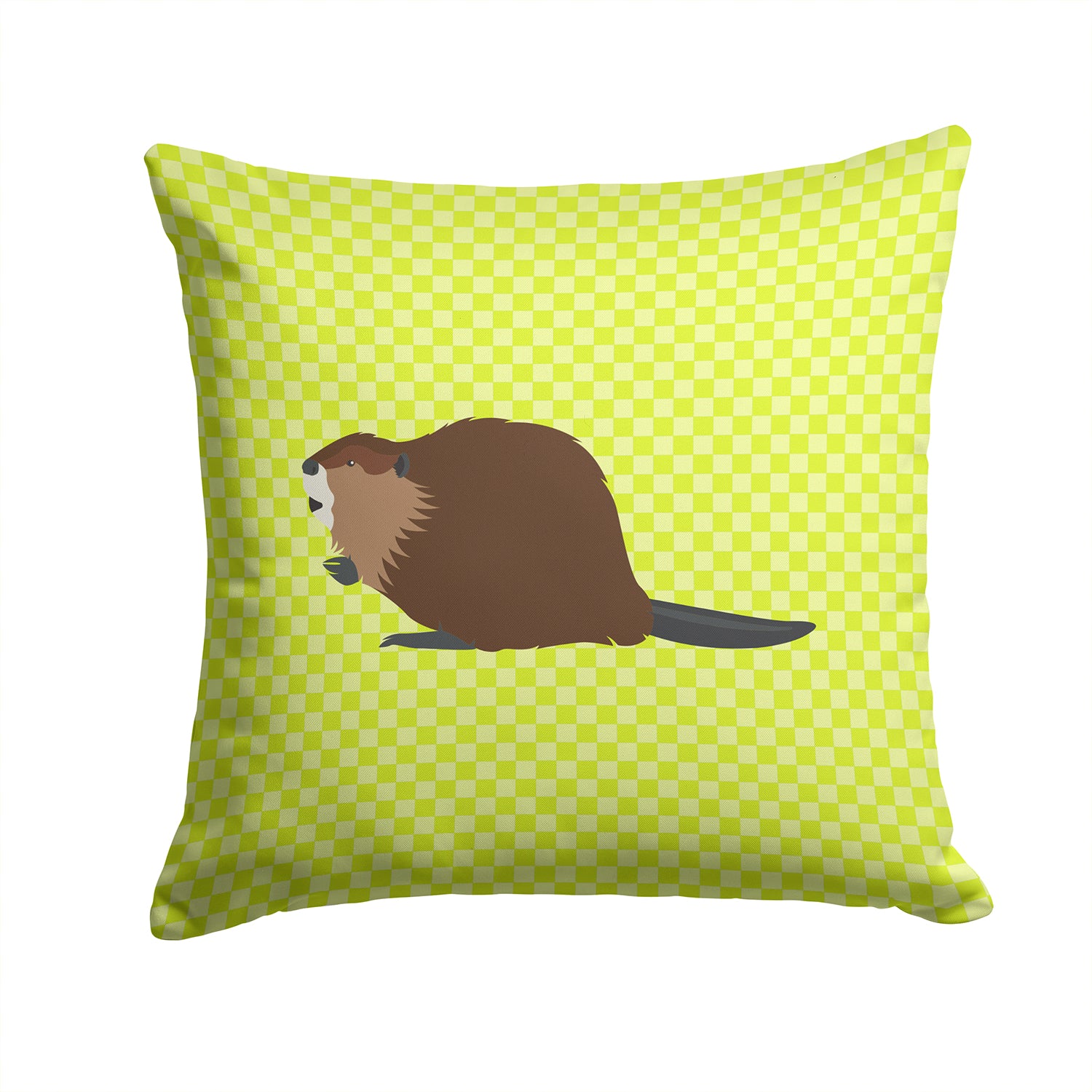 Eurasian Beaver Green Fabric Decorative Pillow BB7699PW1414 - the-store.com