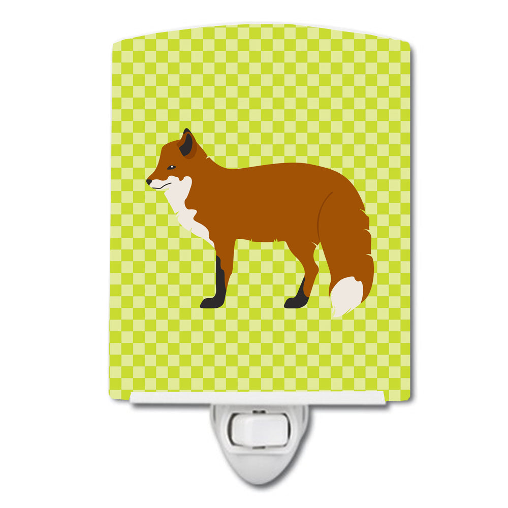 Red Fox Green Ceramic Night Light BB7702CNL - the-store.com