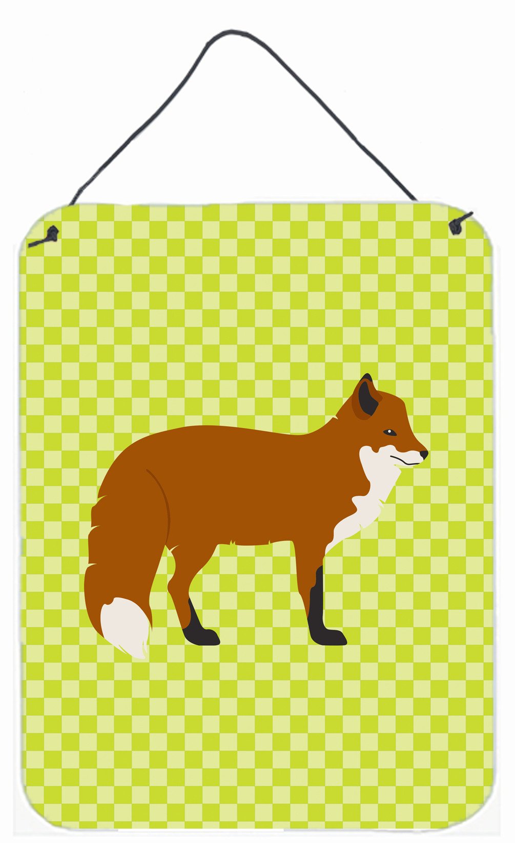 Red Fox Green Wall or Door Hanging Prints BB7702DS1216 by Caroline's Treasures