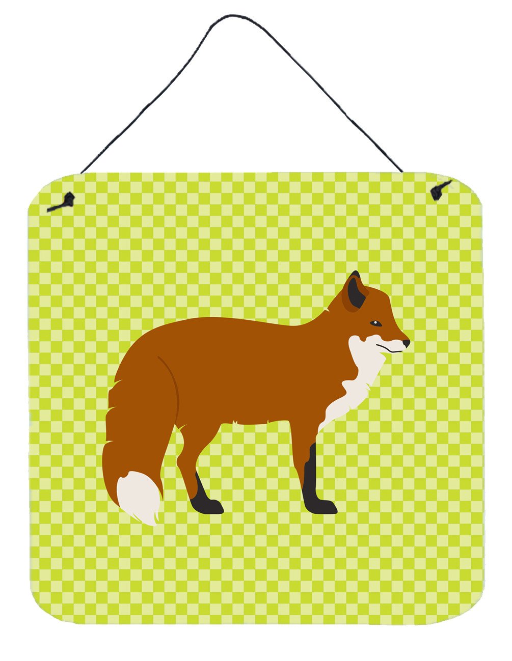 Red Fox Green Wall or Door Hanging Prints BB7702DS66 by Caroline's Treasures