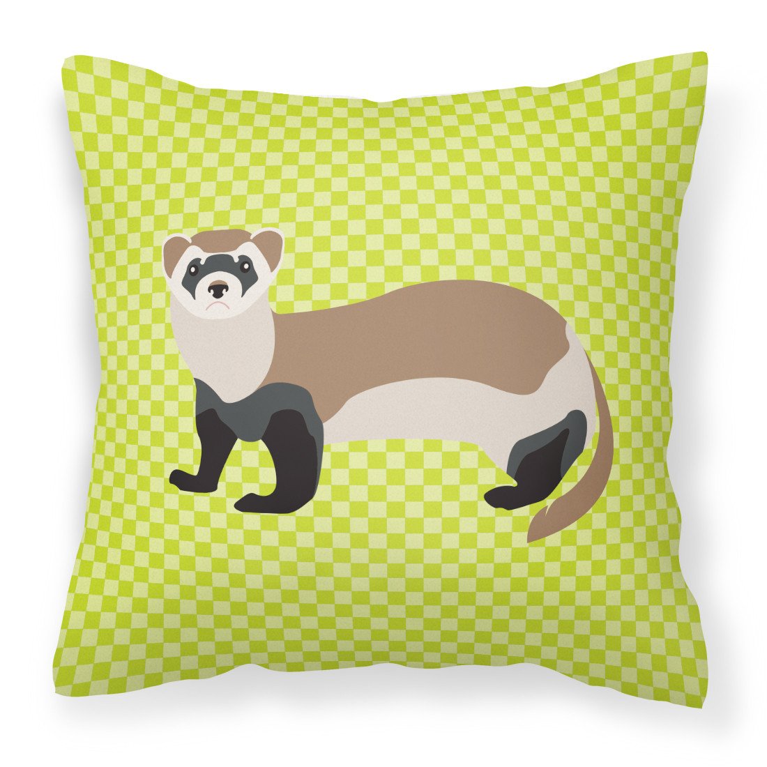 Ferret Green Fabric Decorative Pillow BB7704PW1818 by Caroline's Treasures