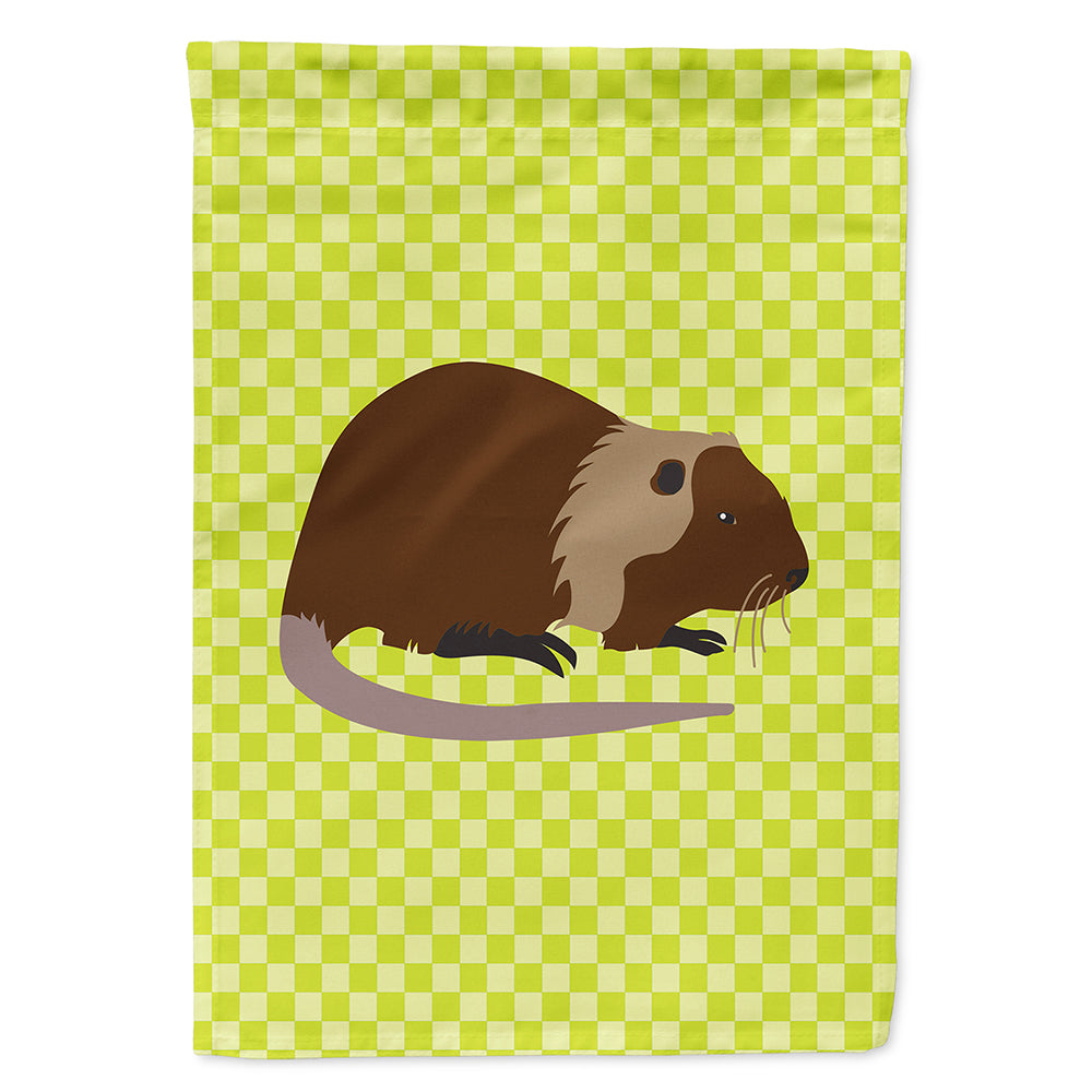 Coypu Nutria River Rat Green Flag Canvas House Size BB7705CHF  the-store.com.