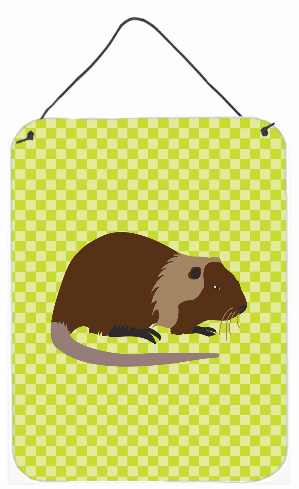 Coypu Nutria River Rat Green Wall or Door Hanging Prints BB7705DS1216 by Caroline's Treasures