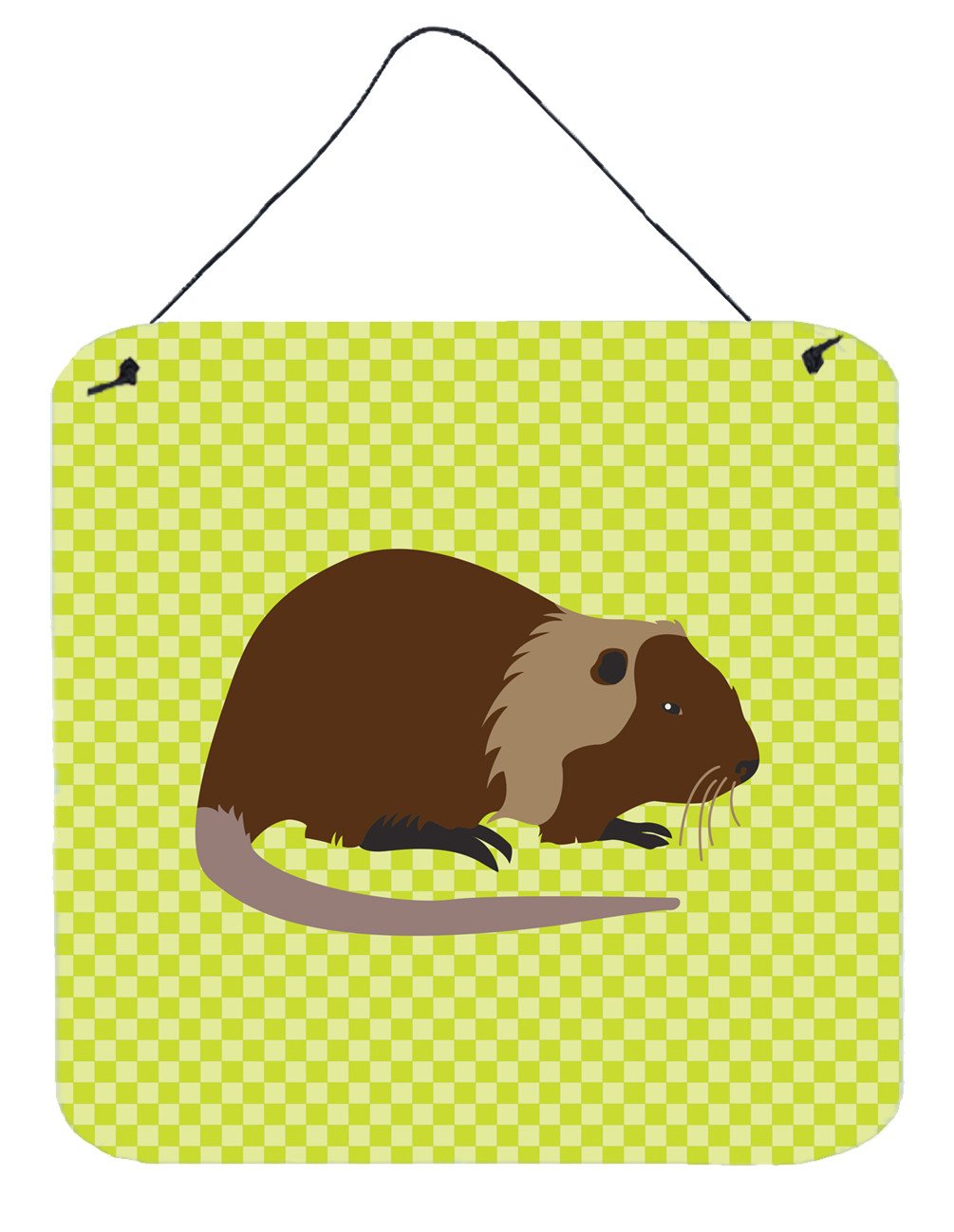 Coypu Nutria River Rat Green Wall or Door Hanging Prints BB7705DS66 by Caroline's Treasures