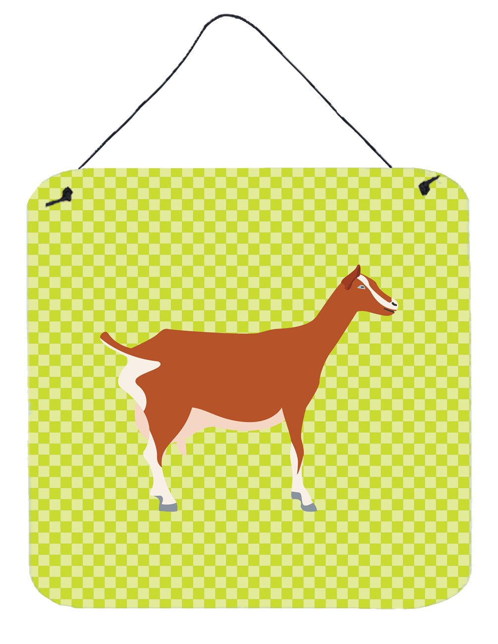 Toggenburger Goat Green Wall or Door Hanging Prints BB7707DS66 by Caroline&#39;s Treasures