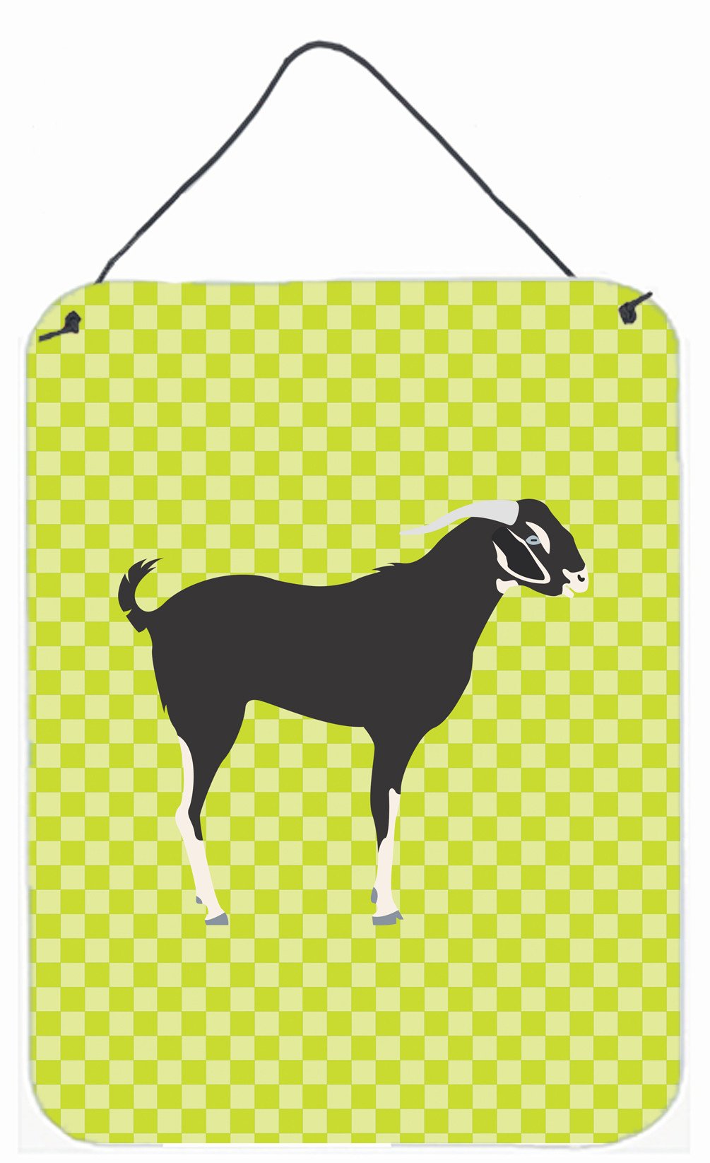 Black Bengal Goat Green Wall or Door Hanging Prints BB7710DS1216 by Caroline's Treasures