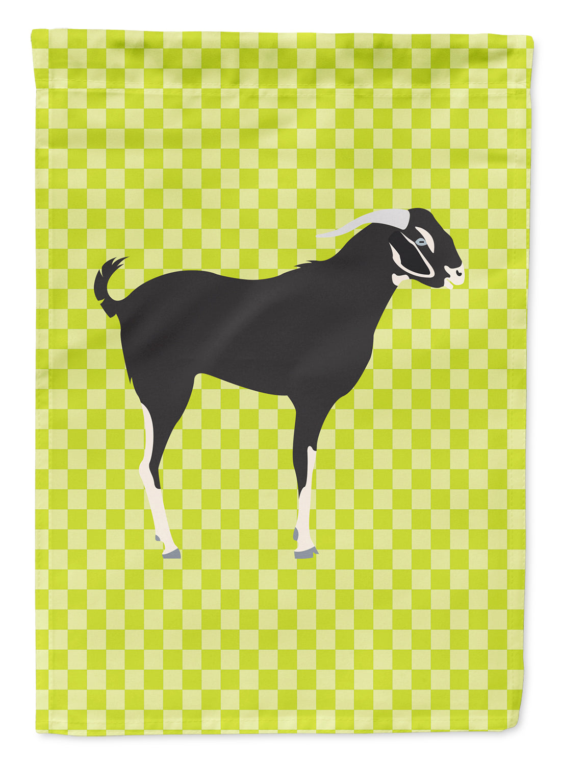 Black Bengal Goat Green Flag Garden Size  the-store.com.