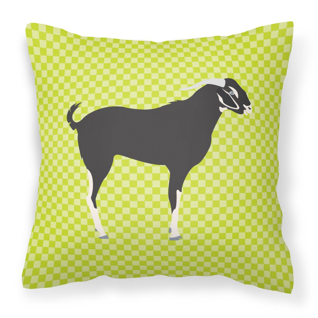 Black Bengal Goat Green Fabric Decorative Pillow BB7710PW1818 by Caroline's Treasures