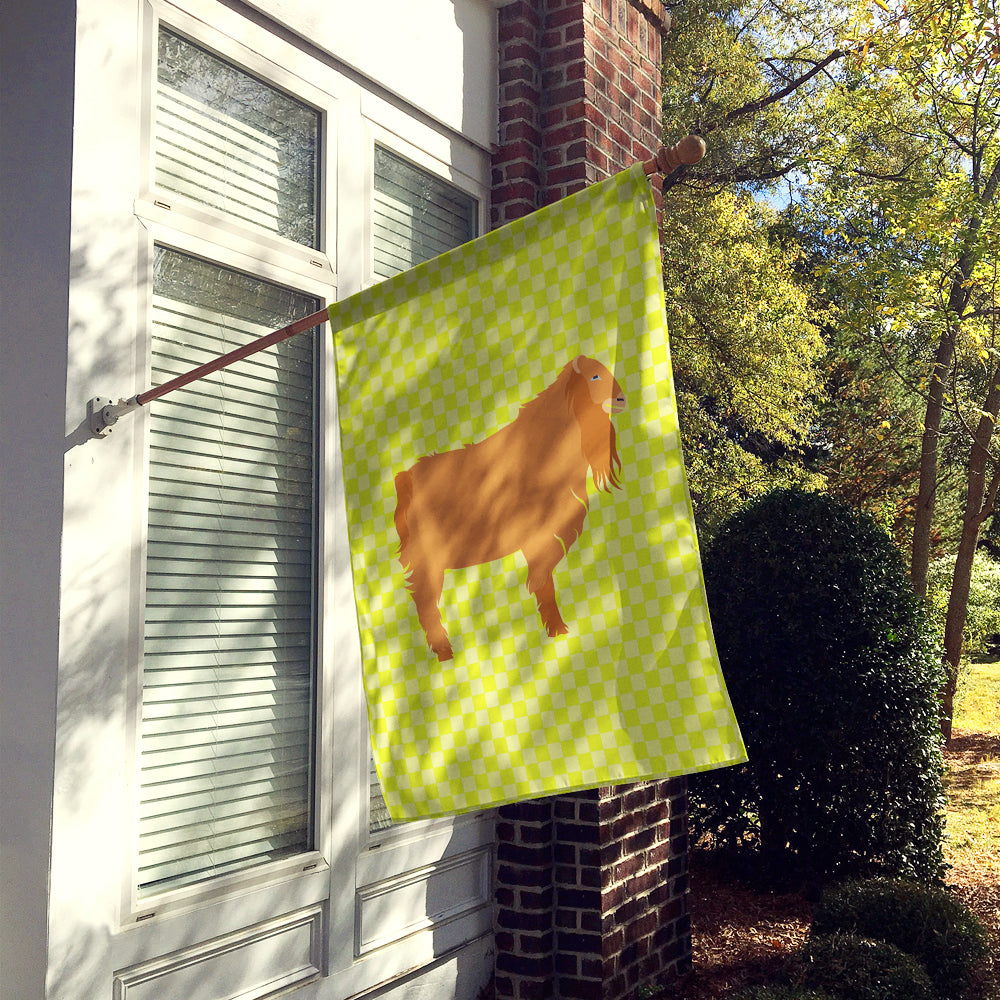 American Lamancha Goat Green Flag Canvas House Size BB7711CHF  the-store.com.