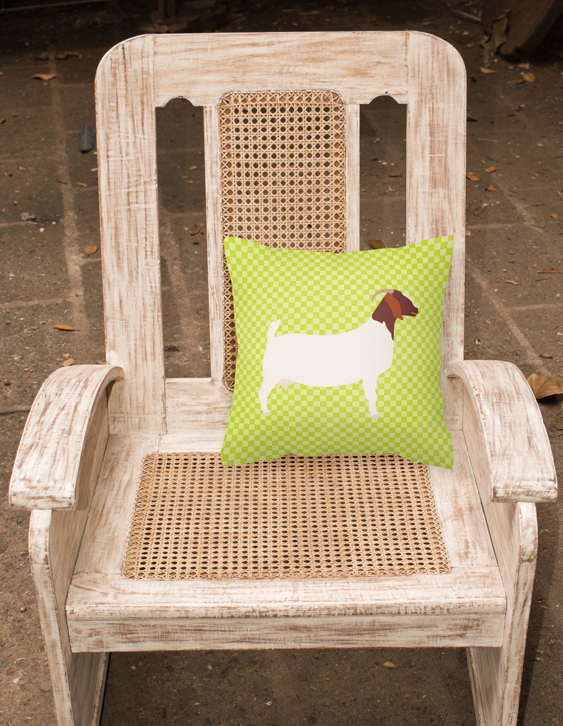 Boer Goat Green Fabric Decorative Pillow BB7712PW1818 by Caroline's Treasures