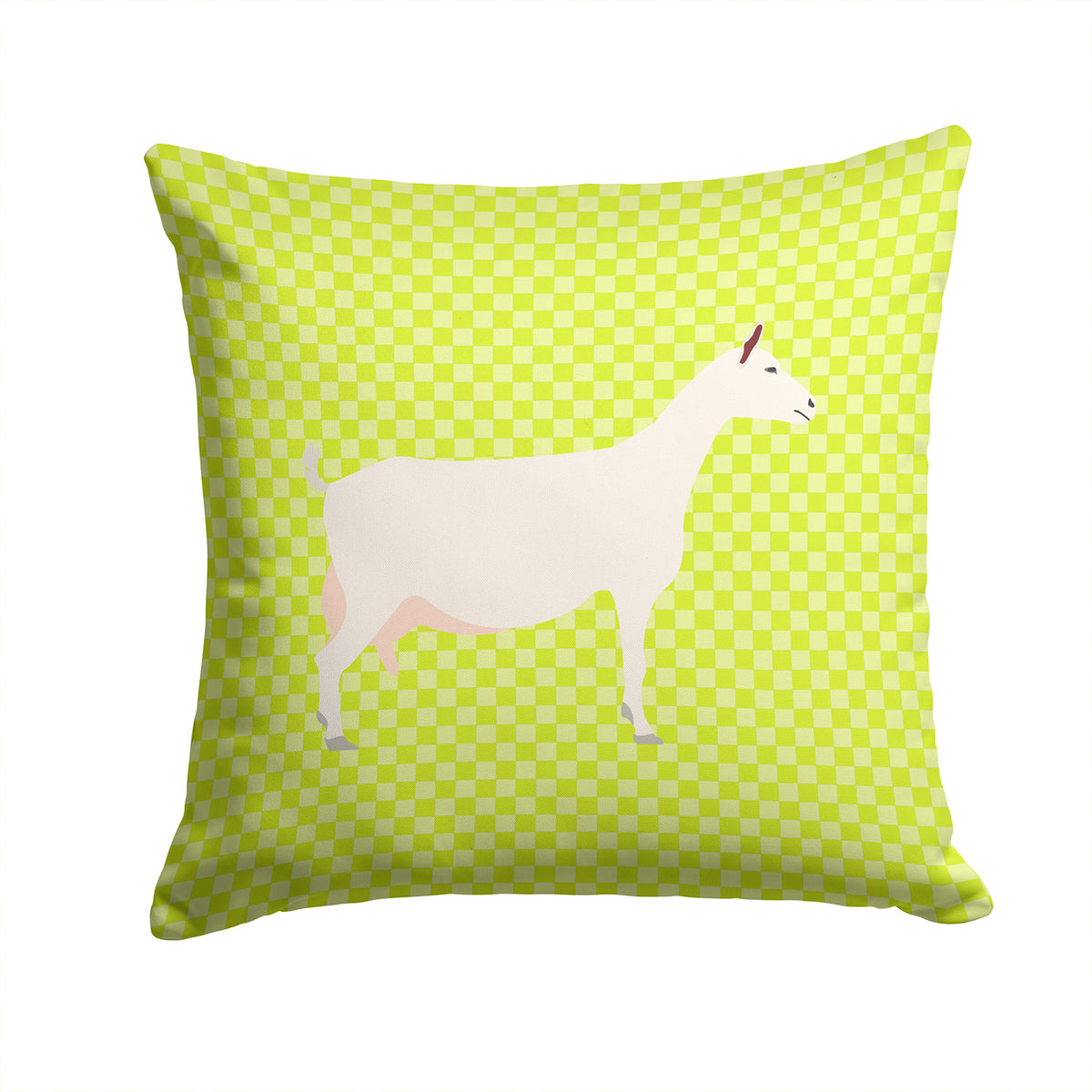 Saanen Goat Green Fabric Decorative Pillow BB7715PW1414 - the-store.com