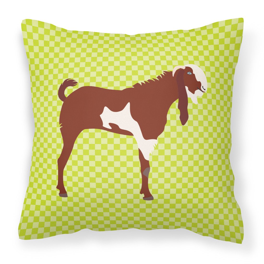 Jamnapari Goat Green Fabric Decorative Pillow BB7716PW1818 by Caroline's Treasures