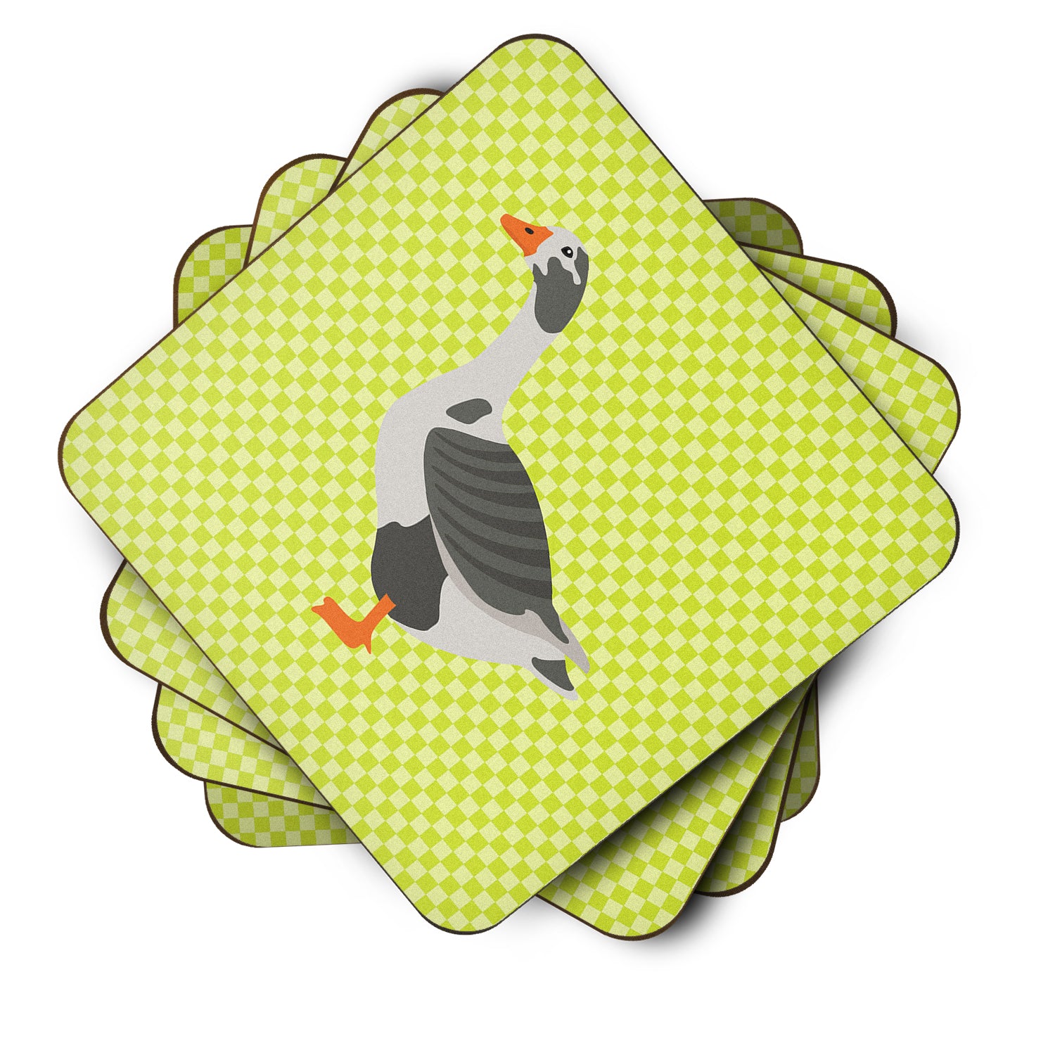 West of England Goose Green Foam Coaster Set of 4 BB7721FC - the-store.com