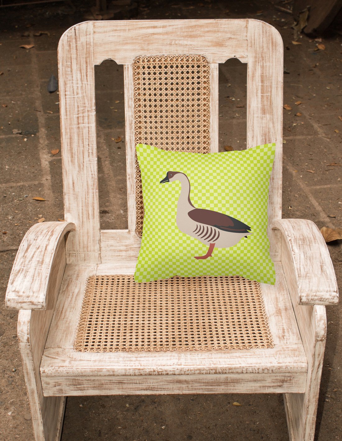 Chinese Goose Green Fabric Decorative Pillow BB7722PW1818 by Caroline's Treasures