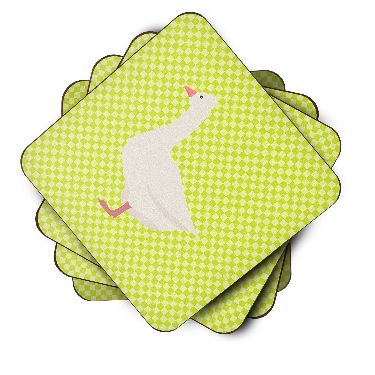 Roman Goose Green Foam Coaster Set of 4 BB7724FC - the-store.com