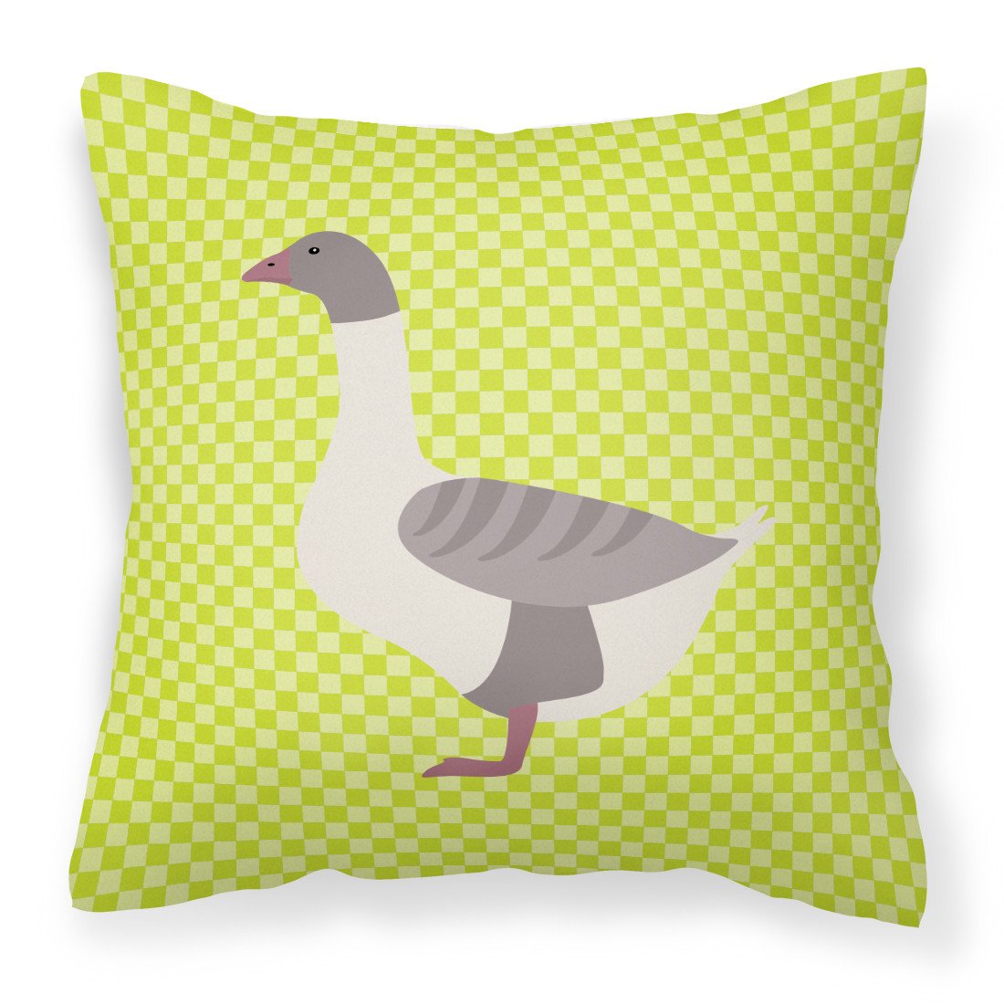 Buff Grey Back Goose Green Fabric Decorative Pillow BB7727PW1818 by Caroline&#39;s Treasures