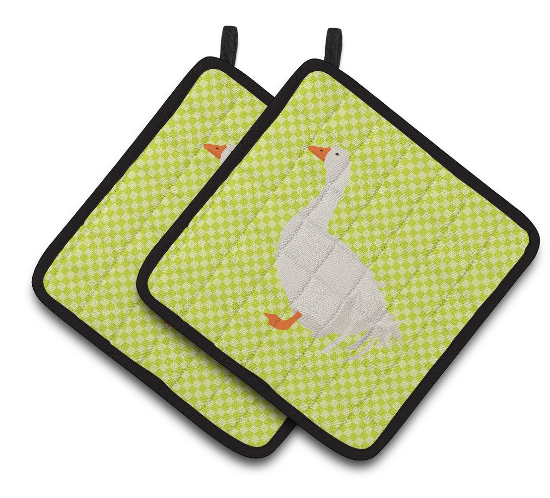 Sebastopol Goose Green Pair of Pot Holders BB7728PTHD by Caroline&#39;s Treasures