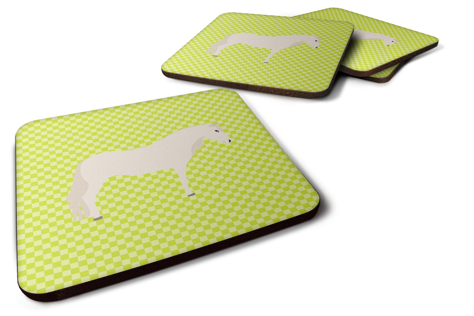 Paso Fino Horse Green Foam Coaster Set of 4 BB7731FC - the-store.com