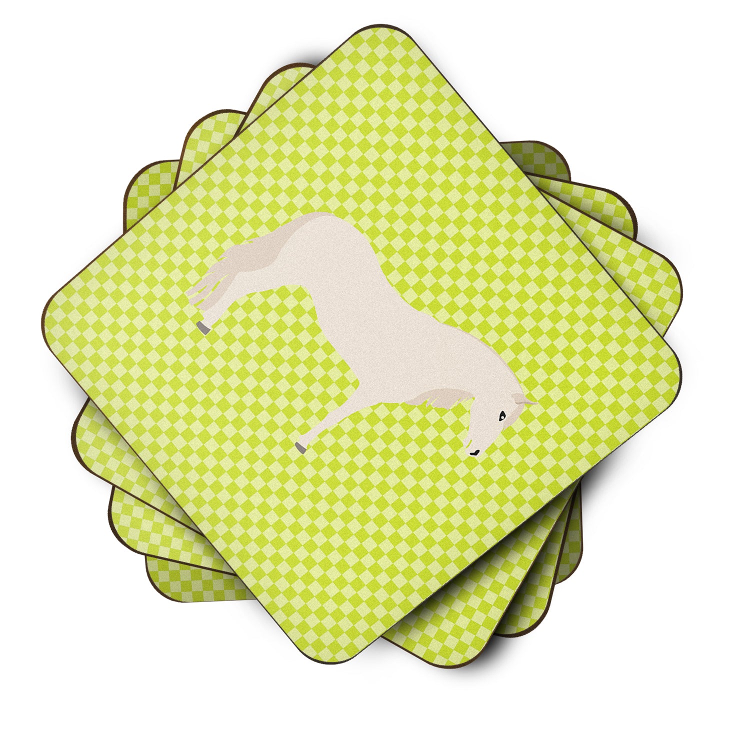 Paso Fino Horse Green Foam Coaster Set of 4 BB7731FC - the-store.com