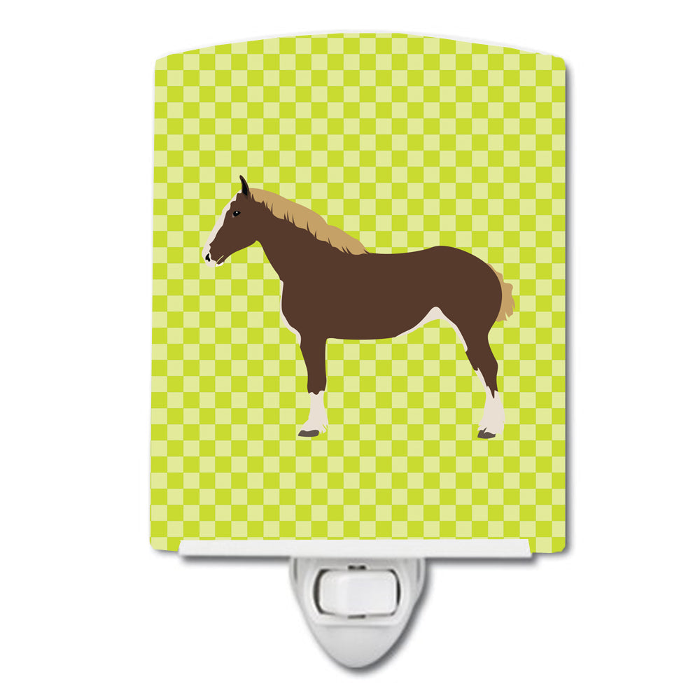 Percheron Horse Green Ceramic Night Light BB7732CNL - the-store.com