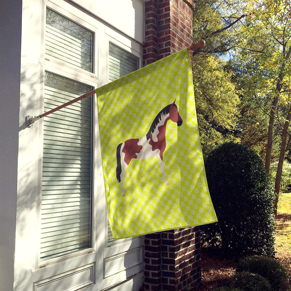 Pinto Horse Green Flag Canvas House Size BB7733CHF  the-store.com.