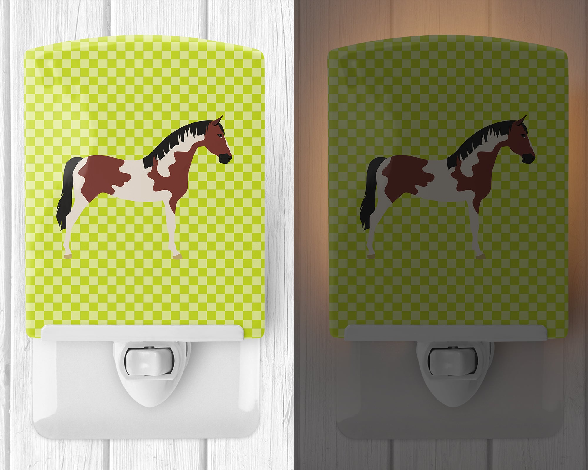 Pinto Horse Green Ceramic Night Light BB7733CNL - the-store.com