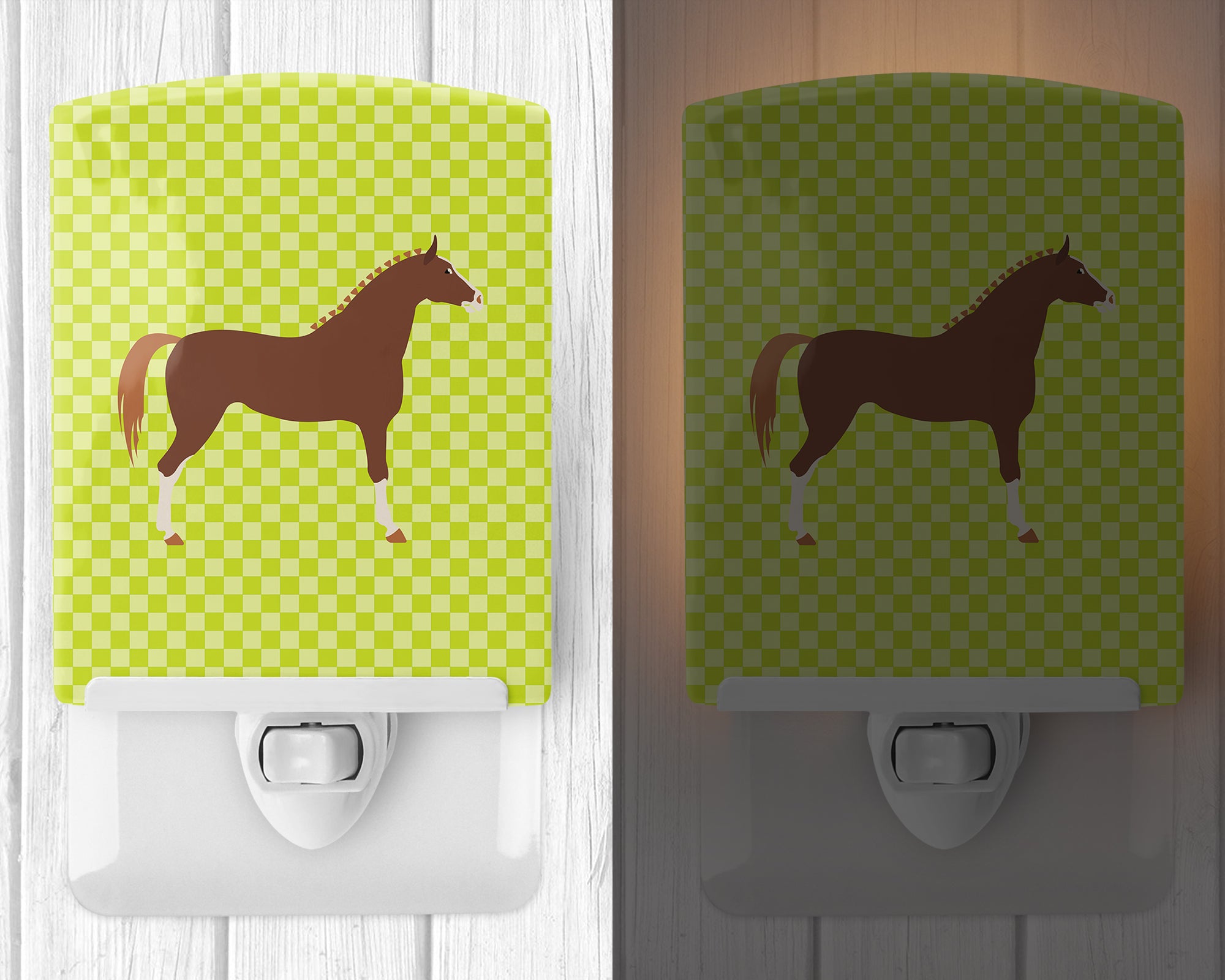 Hannoverian Horse Green Ceramic Night Light BB7735CNL - the-store.com