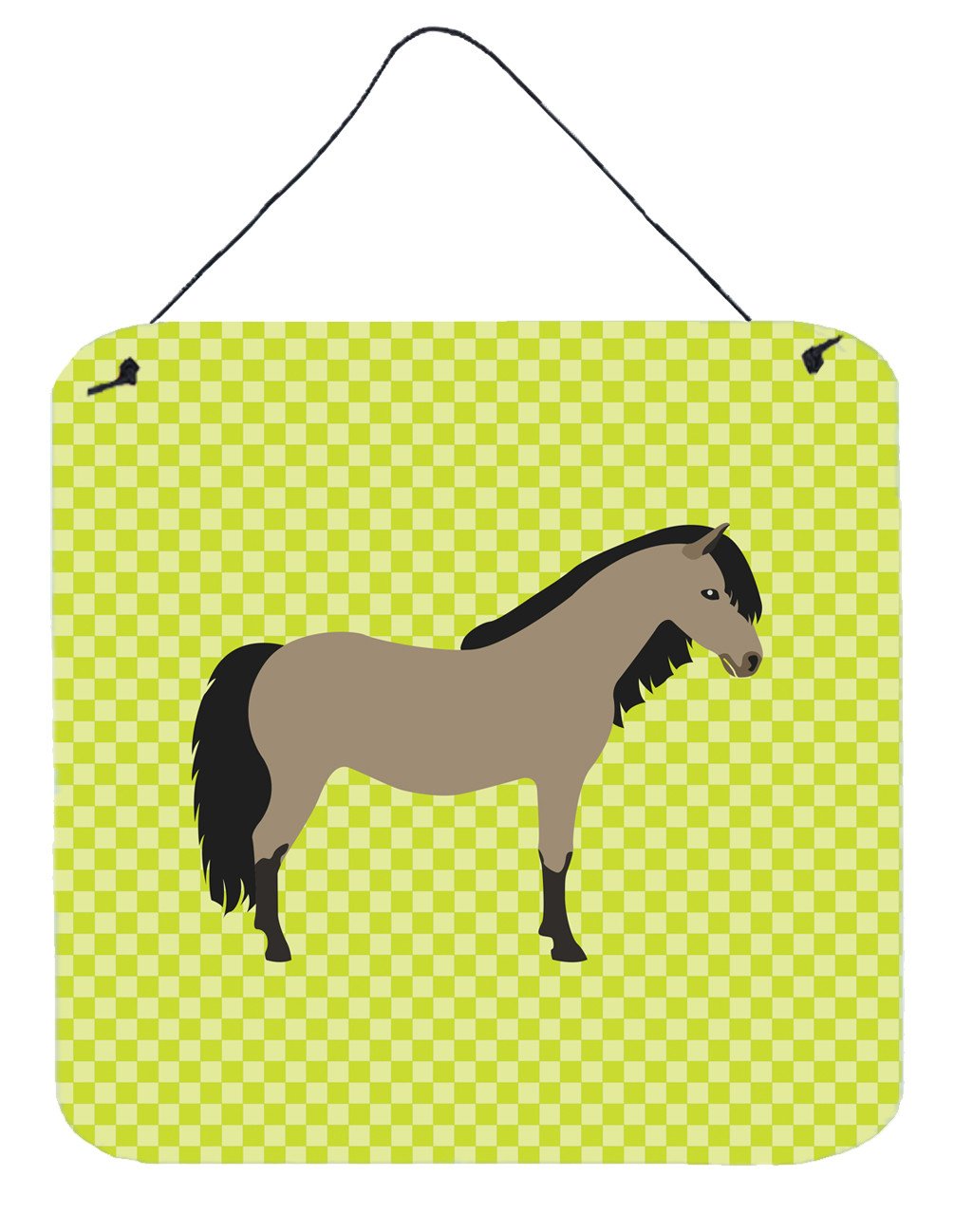 Welsh Pony Horse Green Wall or Door Hanging Prints BB7736DS66 by Caroline's Treasures