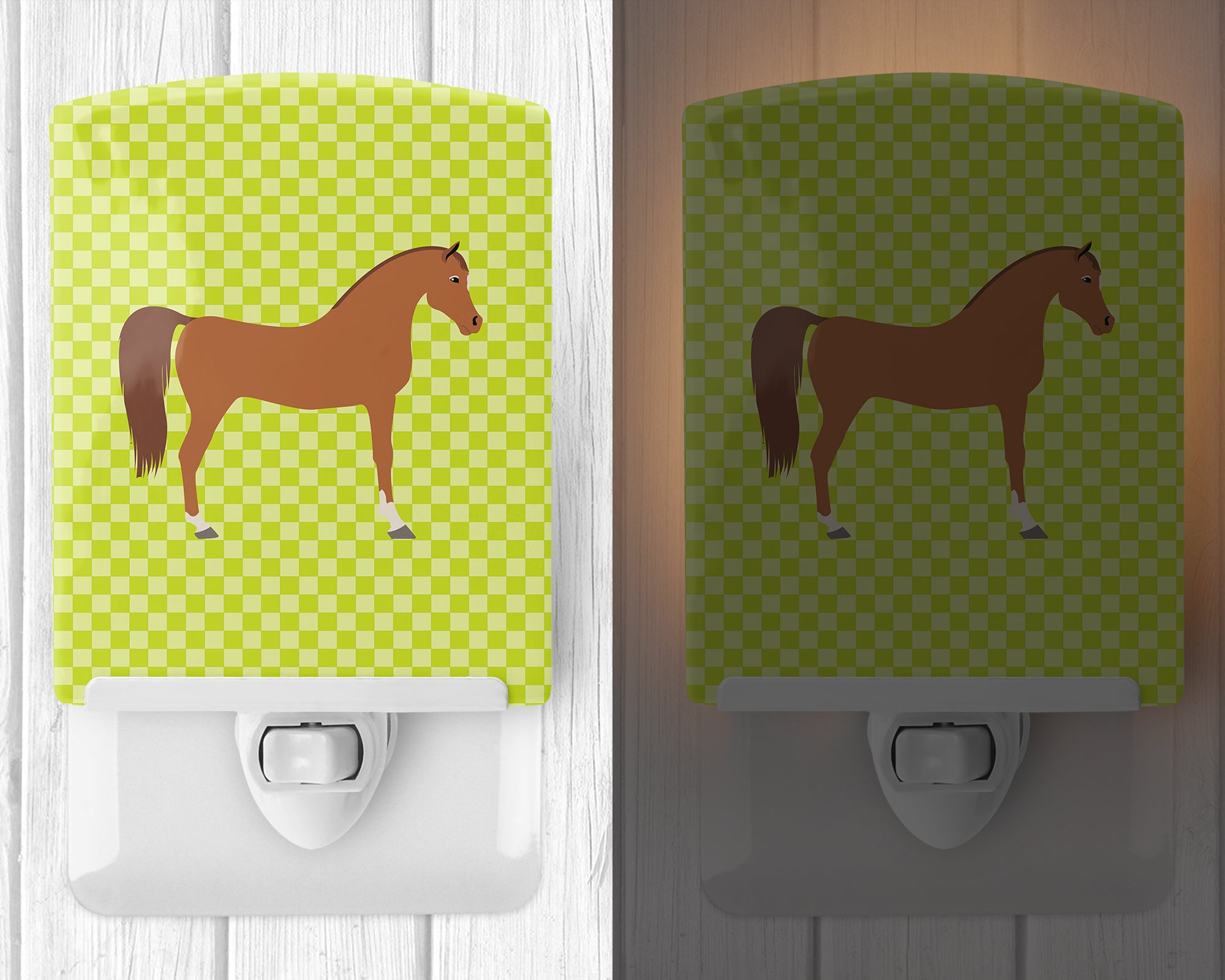 Arabian Horse Green Ceramic Night Light BB7737CNL - the-store.com