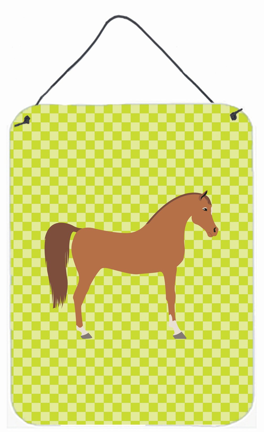 Arabian Horse Green Wall or Door Hanging Prints BB7737DS1216 by Caroline's Treasures